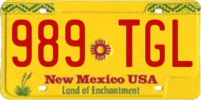 NM license plate 989TGL