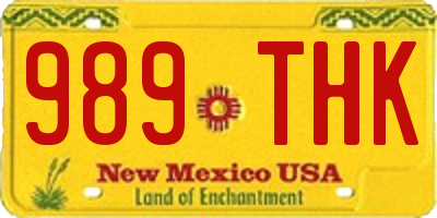 NM license plate 989THK