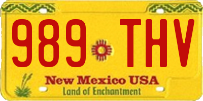 NM license plate 989THV
