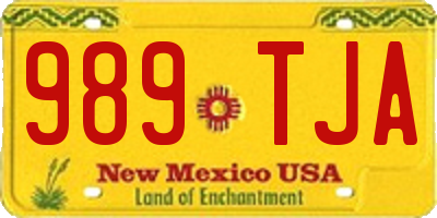NM license plate 989TJA