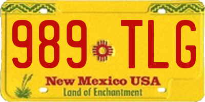 NM license plate 989TLG