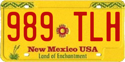 NM license plate 989TLH