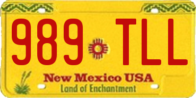 NM license plate 989TLL