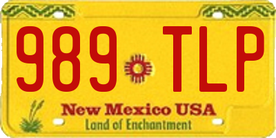 NM license plate 989TLP