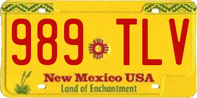 NM license plate 989TLV