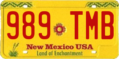 NM license plate 989TMB