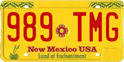 NM license plate 989TMG