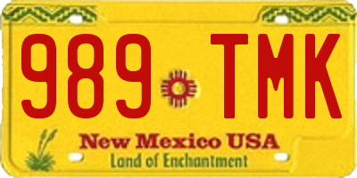 NM license plate 989TMK