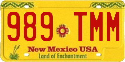 NM license plate 989TMM
