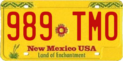 NM license plate 989TMO