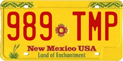 NM license plate 989TMP