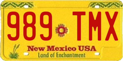 NM license plate 989TMX