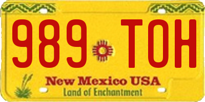 NM license plate 989TOH