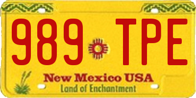 NM license plate 989TPE