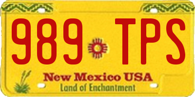 NM license plate 989TPS