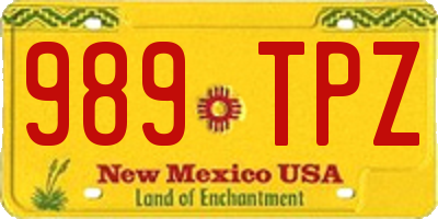 NM license plate 989TPZ