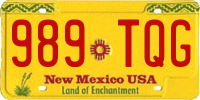 NM license plate 989TQG