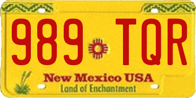 NM license plate 989TQR