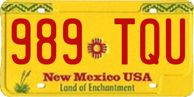 NM license plate 989TQU