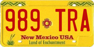 NM license plate 989TRA