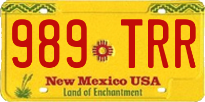 NM license plate 989TRR