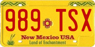 NM license plate 989TSX