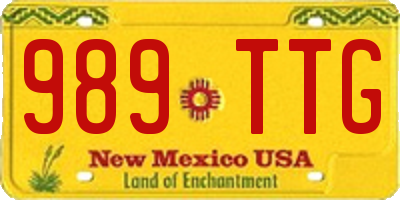 NM license plate 989TTG