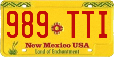 NM license plate 989TTI