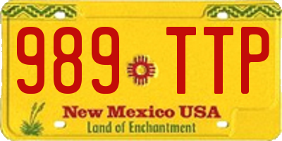 NM license plate 989TTP