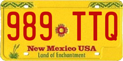 NM license plate 989TTQ