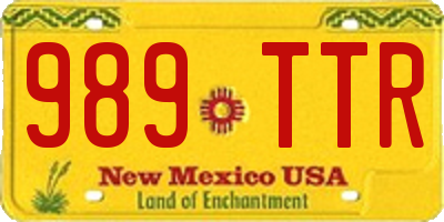 NM license plate 989TTR