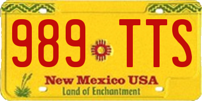 NM license plate 989TTS