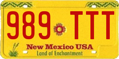 NM license plate 989TTT