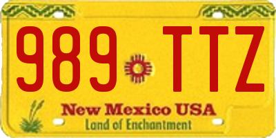 NM license plate 989TTZ