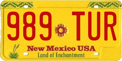 NM license plate 989TUR