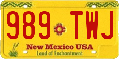 NM license plate 989TWJ
