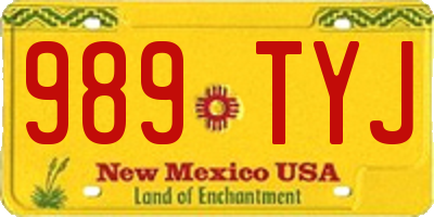 NM license plate 989TYJ