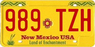 NM license plate 989TZH