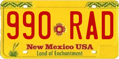 NM license plate 990RAD