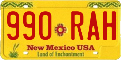 NM license plate 990RAH