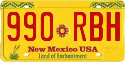 NM license plate 990RBH