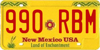 NM license plate 990RBM