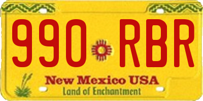 NM license plate 990RBR