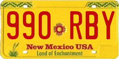 NM license plate 990RBY