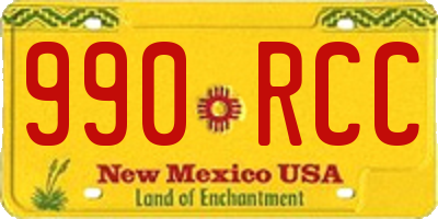 NM license plate 990RCC