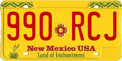 NM license plate 990RCJ