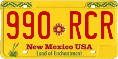 NM license plate 990RCR