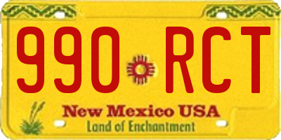 NM license plate 990RCT