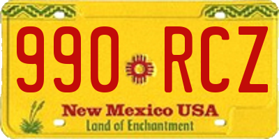 NM license plate 990RCZ