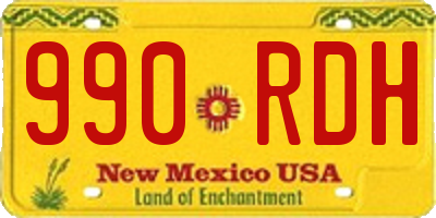 NM license plate 990RDH